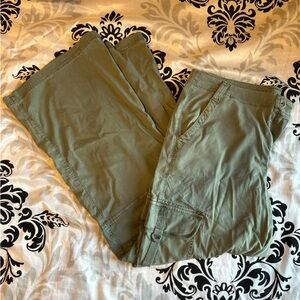 NWT AE Dreamy Drape Stretch Cargo Super High-Waisted Baggy Wide-Leg Pant size 14